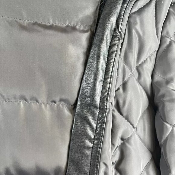 Noize Coat Womens Small Parka Gray Faux Fur Trim Winter Puffer Jacket* - Picture 4 of 6